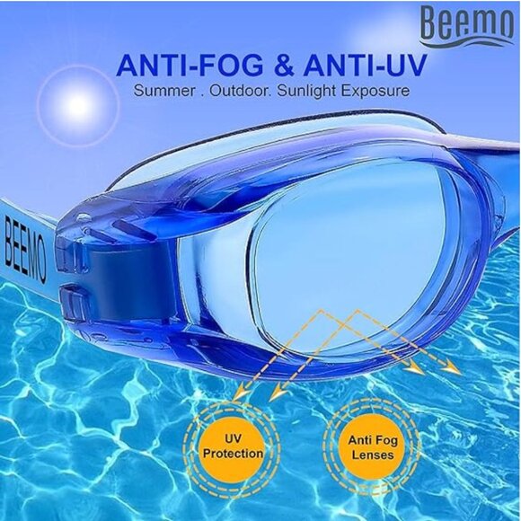 BEEMO Swimming Goggles for Kids/Early Teens Leak Resistant Adjustable - Pink - Picture 5 of 5